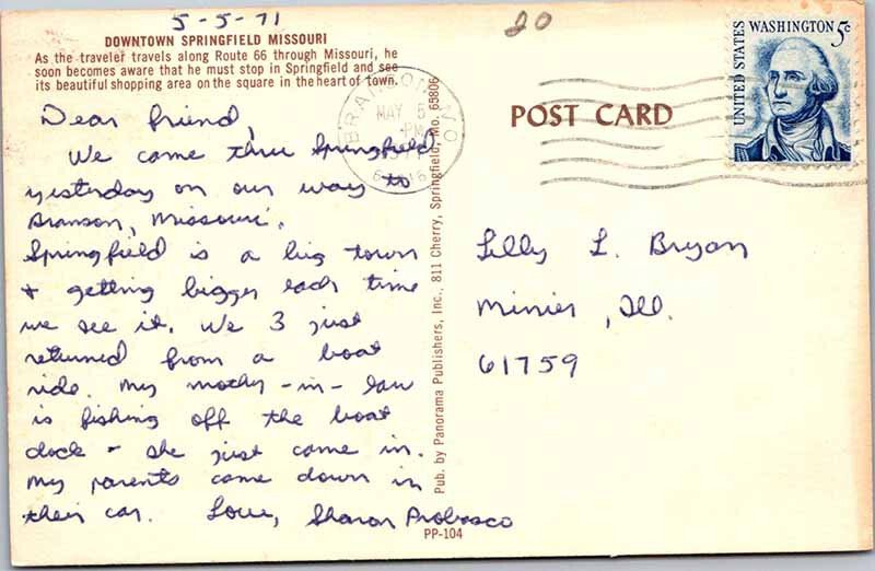 Postcard SHOP SCENE Springfield Missouri MO AK0175