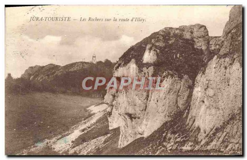 Postcard Old Jura Tourist Les Rochers on Route d & # 39Illay