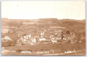 Vintage Centre Locke NY Panorama RPPC Real Photo Postcard Neher's Studio A493