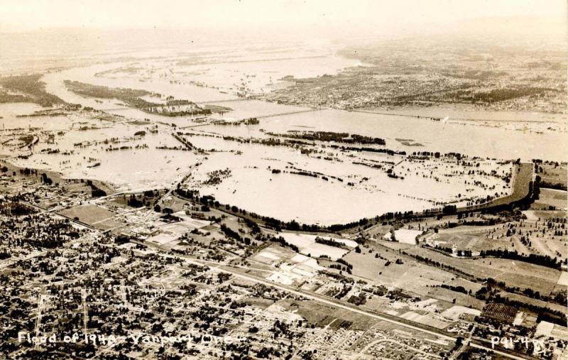 OR - Vanport. Flood of 1948, Aerial View   *RPPC