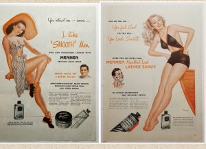Bathing Beauties Mennen Shave 2 LIFE Ads 1946