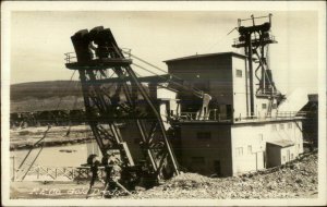 Fairbanks AK Gold Dredge Real Photo Postcard c1920s-30s