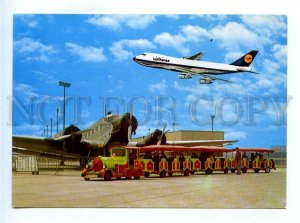 499844 Germany Frankfurt Main airport children train plane Lufthansa advertising