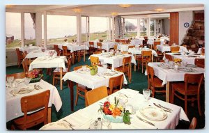 KENNEBUNKPORT, ME Maine ~ Dining Room SHAWMUT INN & COTTAGES c1950s Postcard