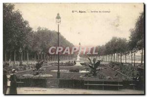 Old Postcard Agen gravel gardens