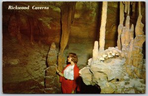 Vtg Warrior Alabama AL Rickwood Caverns Queens Room Postcard