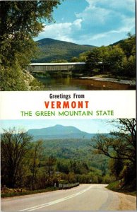 Vermont Greetings From The Green Mountain State Split View