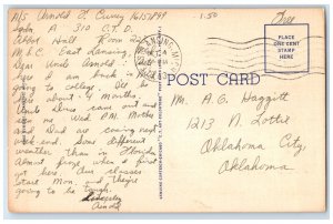 1943 Sarah Williams Dormitory  State College East Lansing Michigan MI Postcard