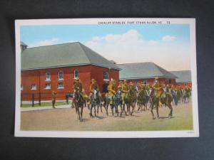 FORT ETHAN ALLEN VT Cavalry Soldiers & Stables Old PC
