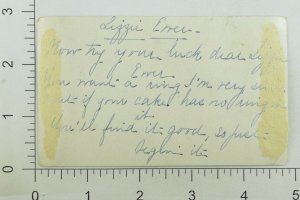 1880's Victorian Christmas Card Poem Leaves Rose P108