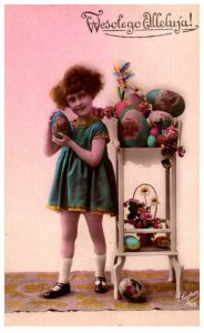 Girl with Easter Eggs