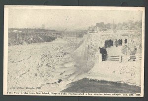 1938 PPC* Disaster Niagara Falls Bridge Before Collapse Due To Ice  Mint