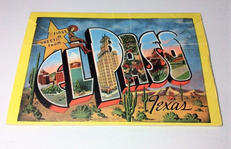 Vintage Souvenir Folder of El Paso, Texas and Vicinity