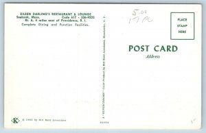 Postcard RI Providence Eileen Darling's Restaurant & Lounge Gift Shop O06