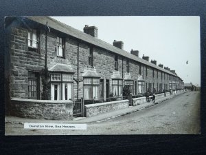 Northumberland SEA HOUSES Dunstan View c1920s RP Postcard by R. Johnston & Son