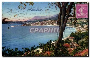 Old Postcard Menton General view