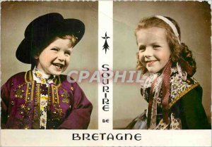 Postcard Modern Britain Smile Children in costume Plougastel Daoulas Folklore