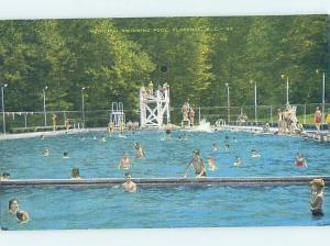 Linen SWIMMING POOL SCENE Florence South Carolina SC AF2445