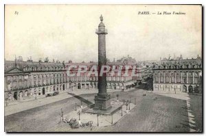 Postcard Old Paris Place Vendome