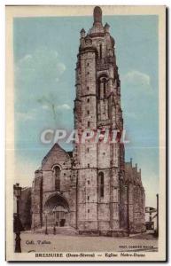 Old Postcard Bressuire (Deux Sevres) Notre Dame Church