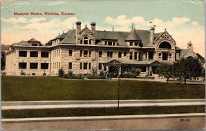 Postcard Masonic Home in Wichita, Kansas