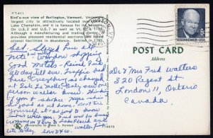 Vermont BURLINGTON Bird's-eye View - pm1971 - Chrome