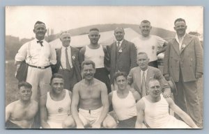 ATHLETIC TEAM 1931 VINTAGE REAL PHOTO POSTCARD RPPC