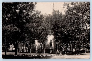 Park River North Dakota ND Postcard RPPC Photo Norw. Lutheran Church c1920's