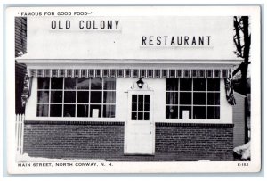 c1940 Exterior View Old Colony Restaurant North Conway New Hampshire NH Postcard