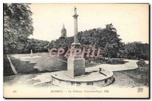 Postcard Old Rennes Column Lapwing Dad 1830