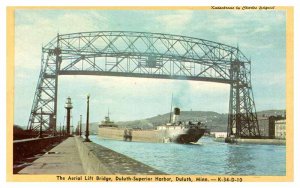 Postcard BRIDGE SCENE Duluth Minnesota MN AP0723