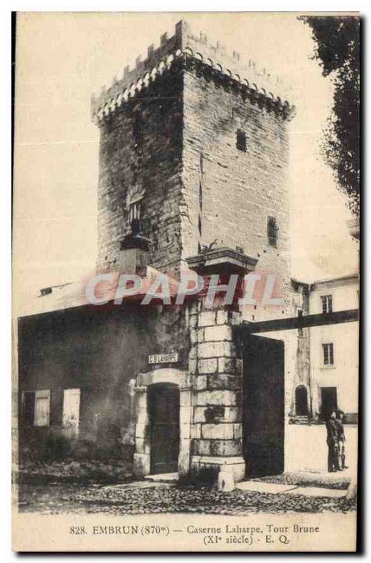 Postcard Old Barracks Embrun Laharpe Brown