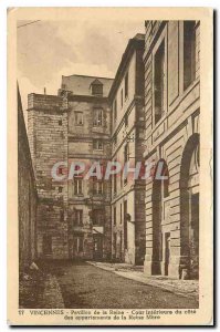 Old Postcard Vincennes Pavilion Inner Court of Queen side apartments of the Q...