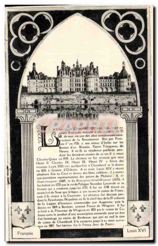 Old Postcard Chateau Chambord