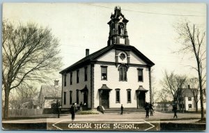 GORHAM ME HIGH SCHOOL ANTIQUE REAL PHOTO POSTCARD RPPC