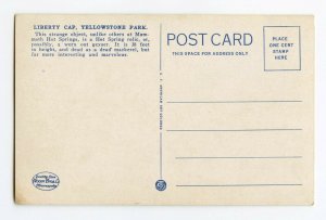 Postcard Liberty Cap Yellowstone Park Wyoming Standard View Card