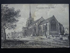 Suffolk STOWMARKET CHURCH (1815) c1920's Postcard by Suitall Series