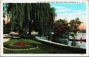 The Willows And River West Side Park Paterson New Jersey Vintage Postcard   C100