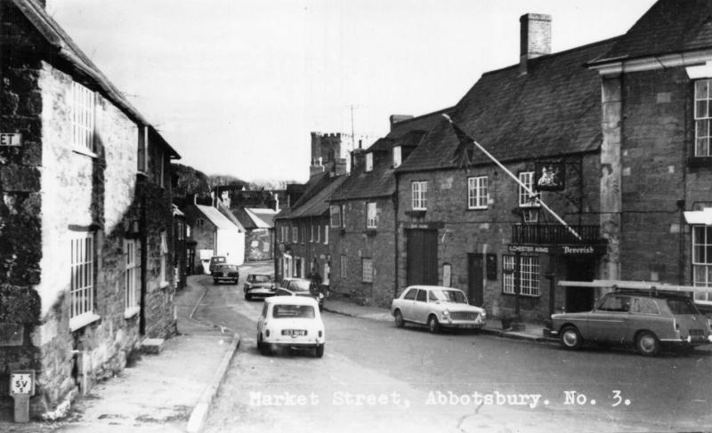 ABBOTSBURY DORSET ENGLAND~MARKET STREET-A W BOURNE PHOTO POSTCARD