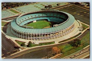 1960 Atlanta Georgia Vintage Postcard Sports Fan Braves Falcons Stadium Building