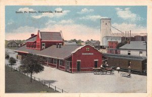 Gainesville Texas Santa Fe R.R. Depot, White Border Vintage Postcard U9900