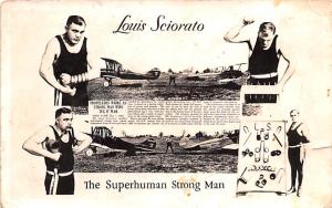 Louis Sciorato Superhuman Strong Man Circus Black paper on back tear right ed...