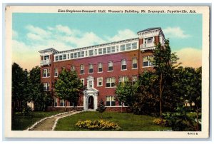 c1930's Elza Stephens Remmell Hall Women's Building Fayetteville AR Postcard 