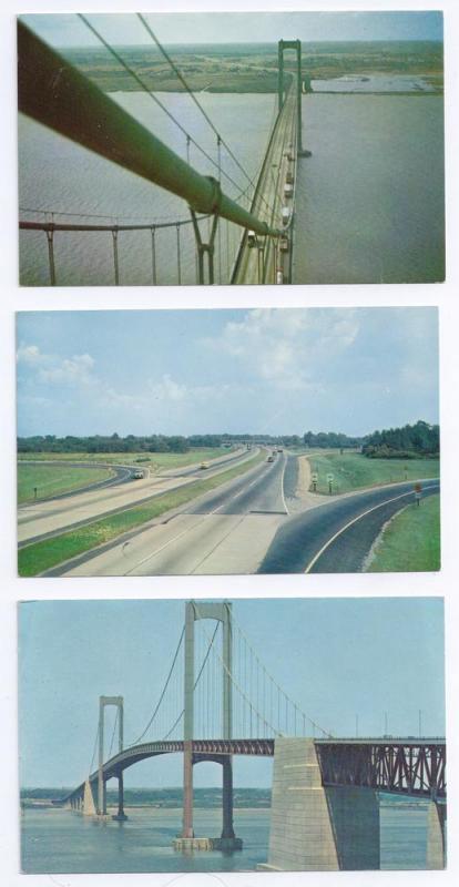 3 Delaware Memorial Bridge New Jersey Turnpike Postcards