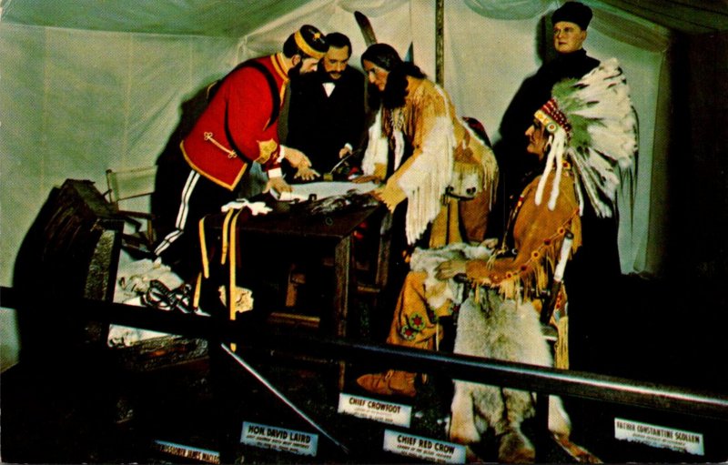 Canada Banff Canadian Wax Gallery Treaty With The Blackfoot