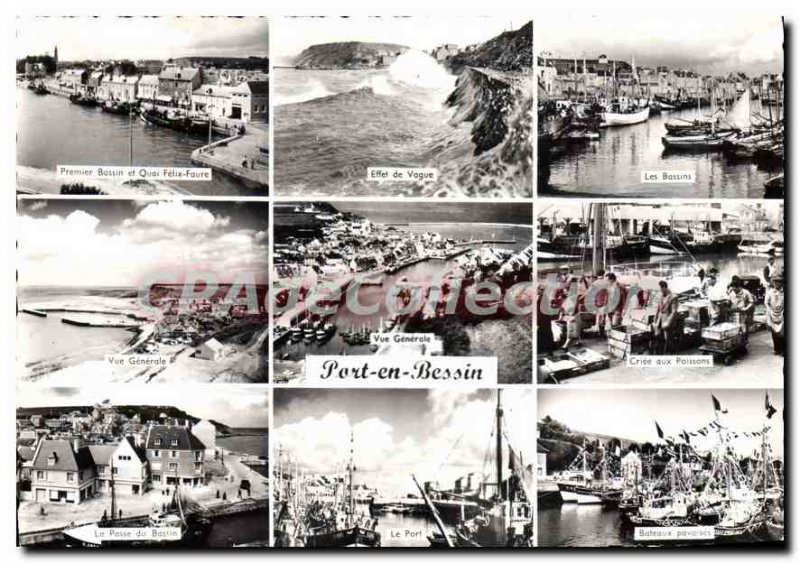 Modern Postcard Port En Bessin shouts fish