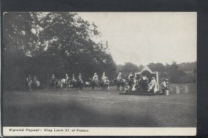 Warwickshire Postcard - Warwick Pageant: King Louis XI of France  RS20386