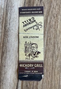 Vintage Matchbook Cover Joe Schulmann's Hickory Grill Cleveland, Ohio KB22
