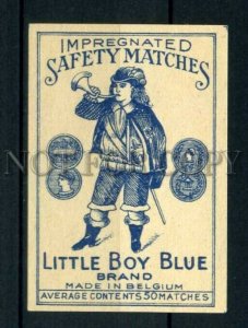 500607 BELGIUM Little Boy Blue Vintage match label