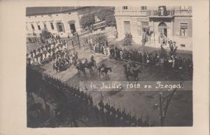 B80592 Szeged bastille day 14 july 1919 real photo military ww1 hungary 2 scans